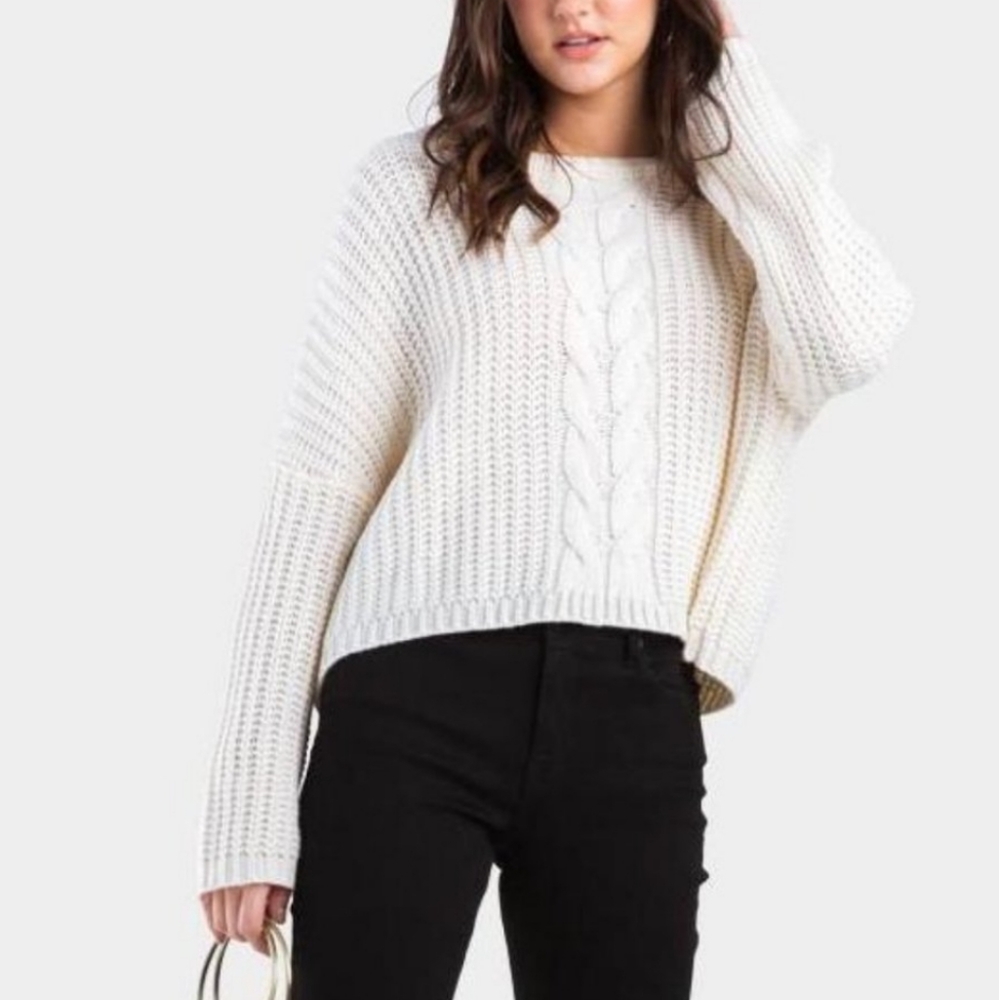 Francesca's Cable Knit Sweater